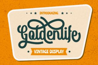 Goldenlife: A Nostalgic Display Font for Modern Design