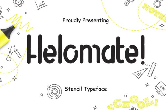 Helomate: The Stencil Display Font for Eye-Catching Designs