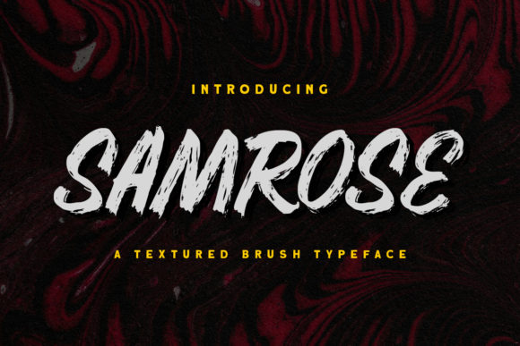 Samrose: A Unique Textured Brush Font for Creative Branding